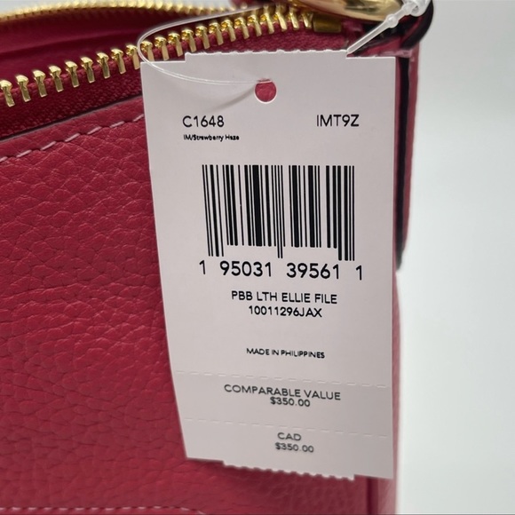 Coach Ellie File Bag Crossbody Pink/Gold - Picture 14 of 14